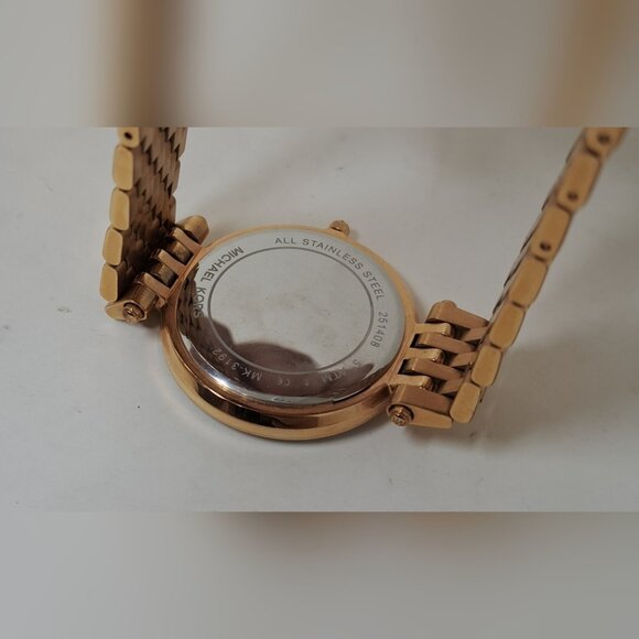 Michael Kors Darci Three-Hand Rose Gold-Tone Women's Watch MK3192 Quartz 7 Inch - Picture 11 of 16